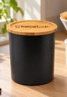 freecart case – black ceramic storage container with package opener