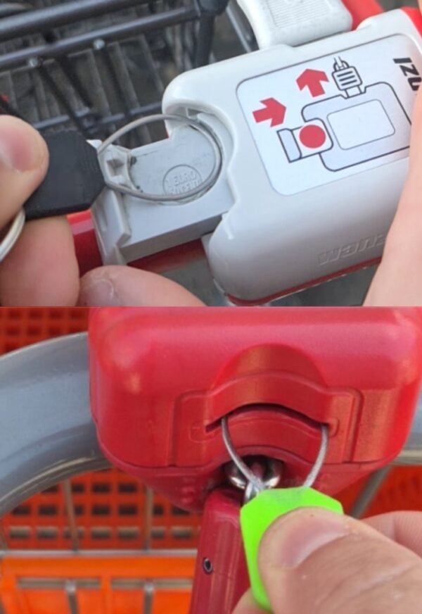 freecart loop removable shopping trolley release tool