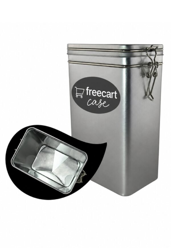 freecart case – coffee storage tin with package opener